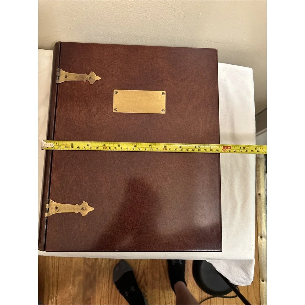 VTG 1991 The Bombay Company Book Box Mahogany Wood Hinged Large 14x11.5x3.5
